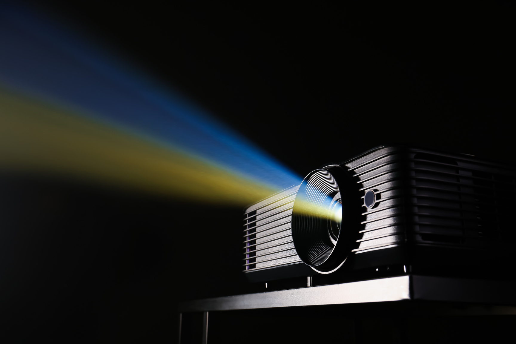 Modern Video Projector on Dark Background